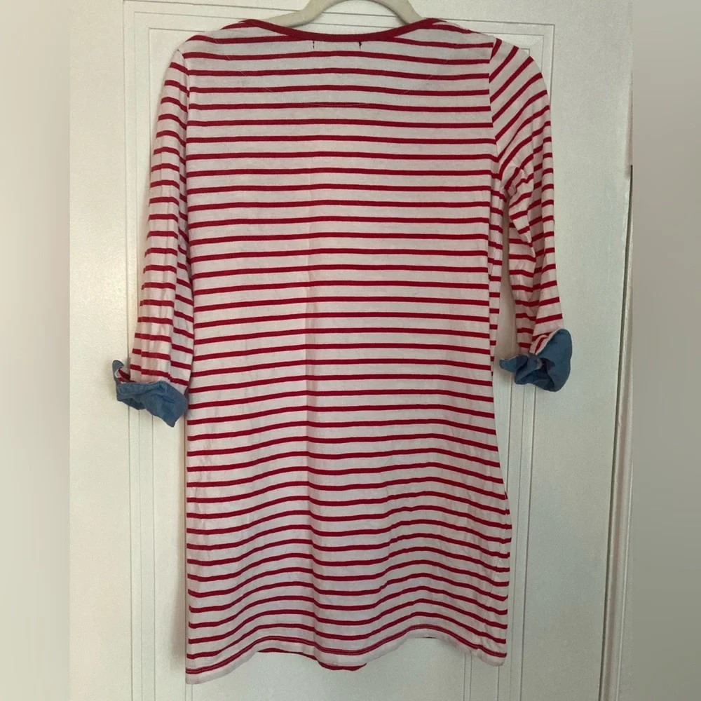 *HP* LeShop, red and white striped T-Shirt- Dress, S - Picture 11 of 16